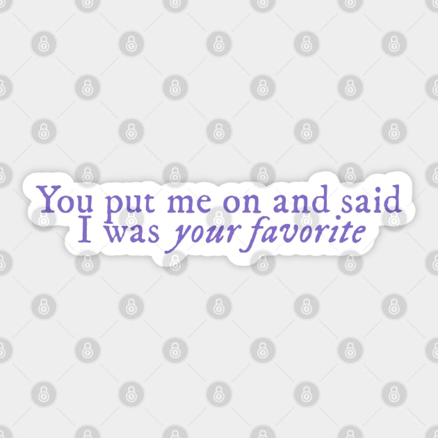 Purple Lyrics Sticker by cozystore